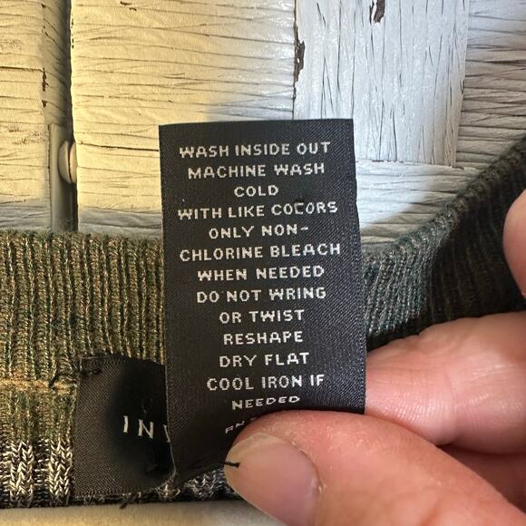 Investment women’s sweater  button shoulder crewneck, striped electric grandma ￼ - Picture 4 of 7